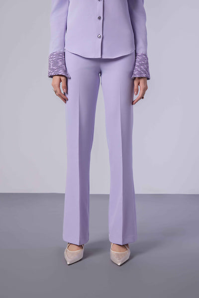 French Lilac Shirt With Trousers