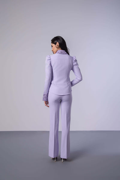 French Lilac Shirt With Trousers