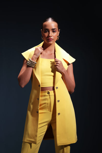 Yellow Trench Coat (Sleeveless)