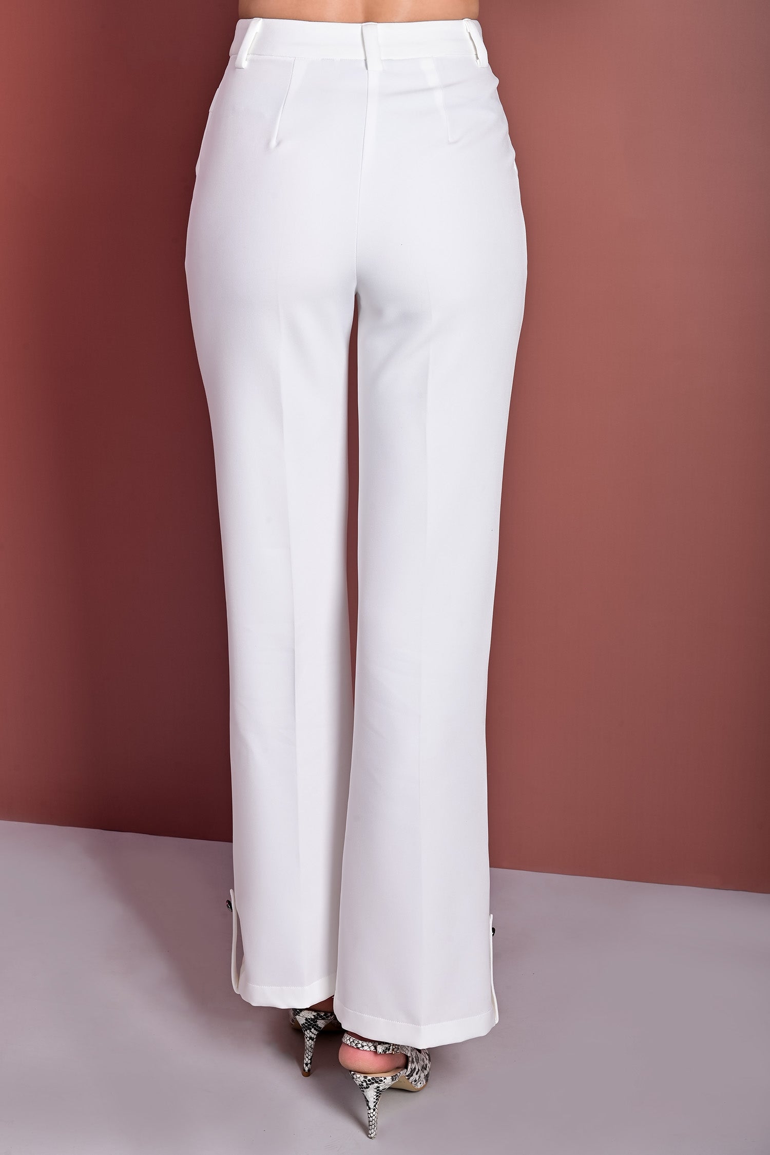 Romance Flared Trousers With Box Pocket Flap