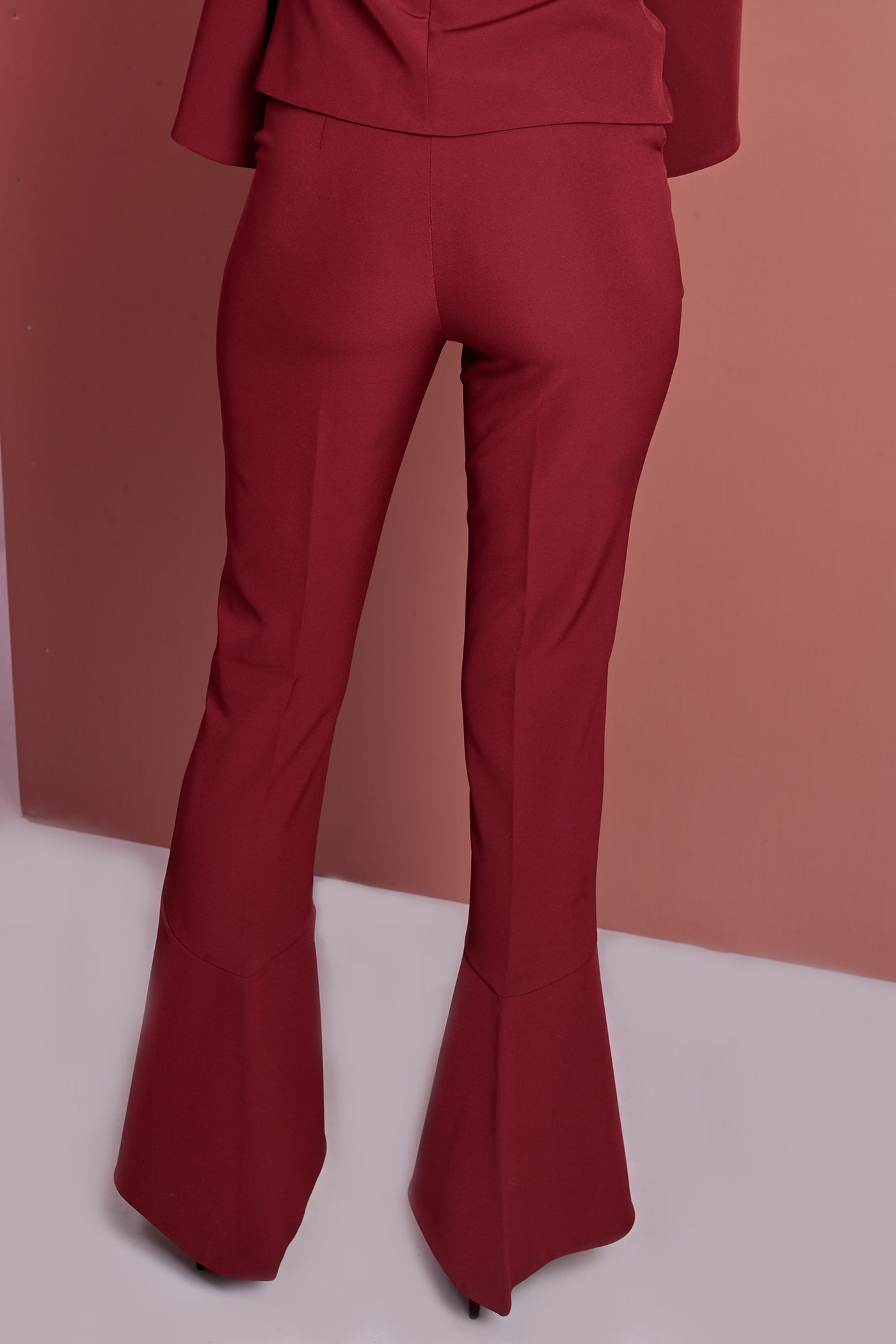 Sanguine High Waist Flared Slit Trousers