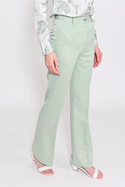 Pixie Green Flared Trousers