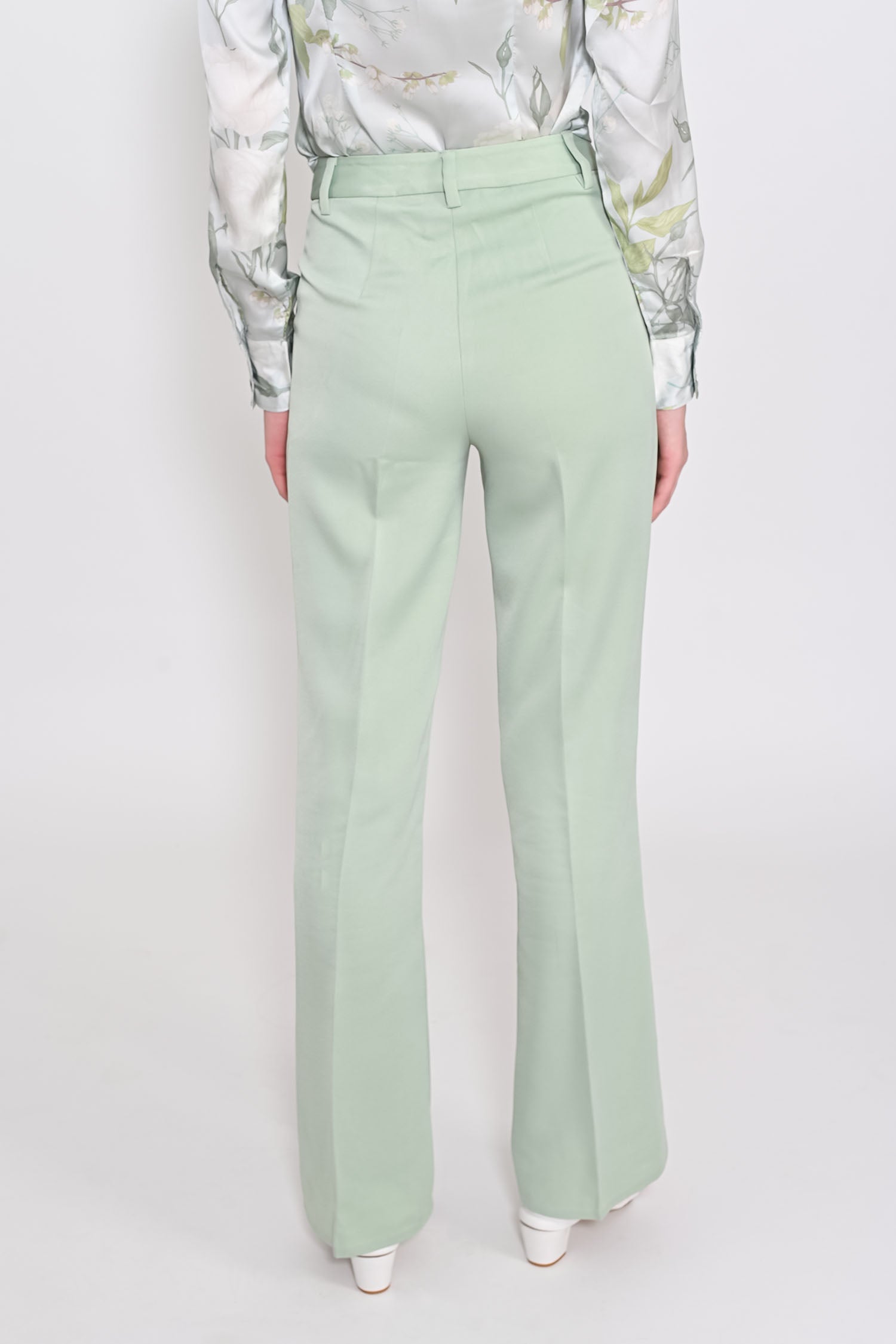 Pixie Green Flared Trousers