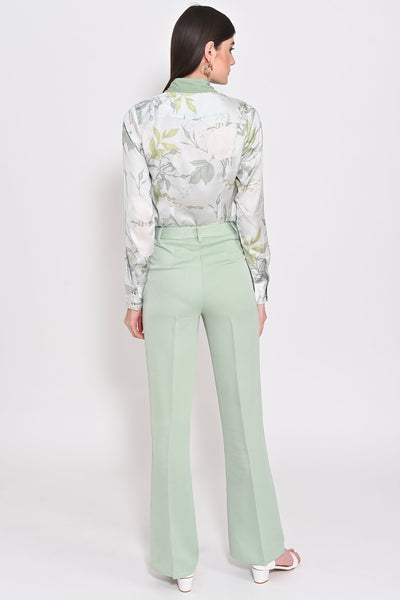 Pixie Green Flared Trousers