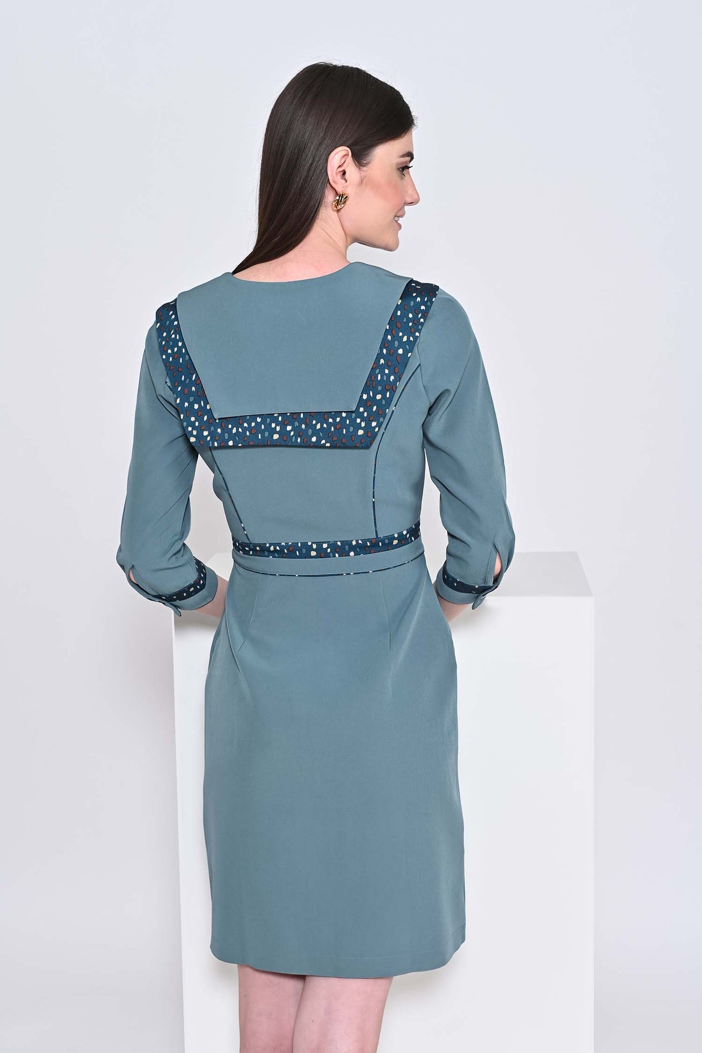 Neptune Green Mosque Plain Dress