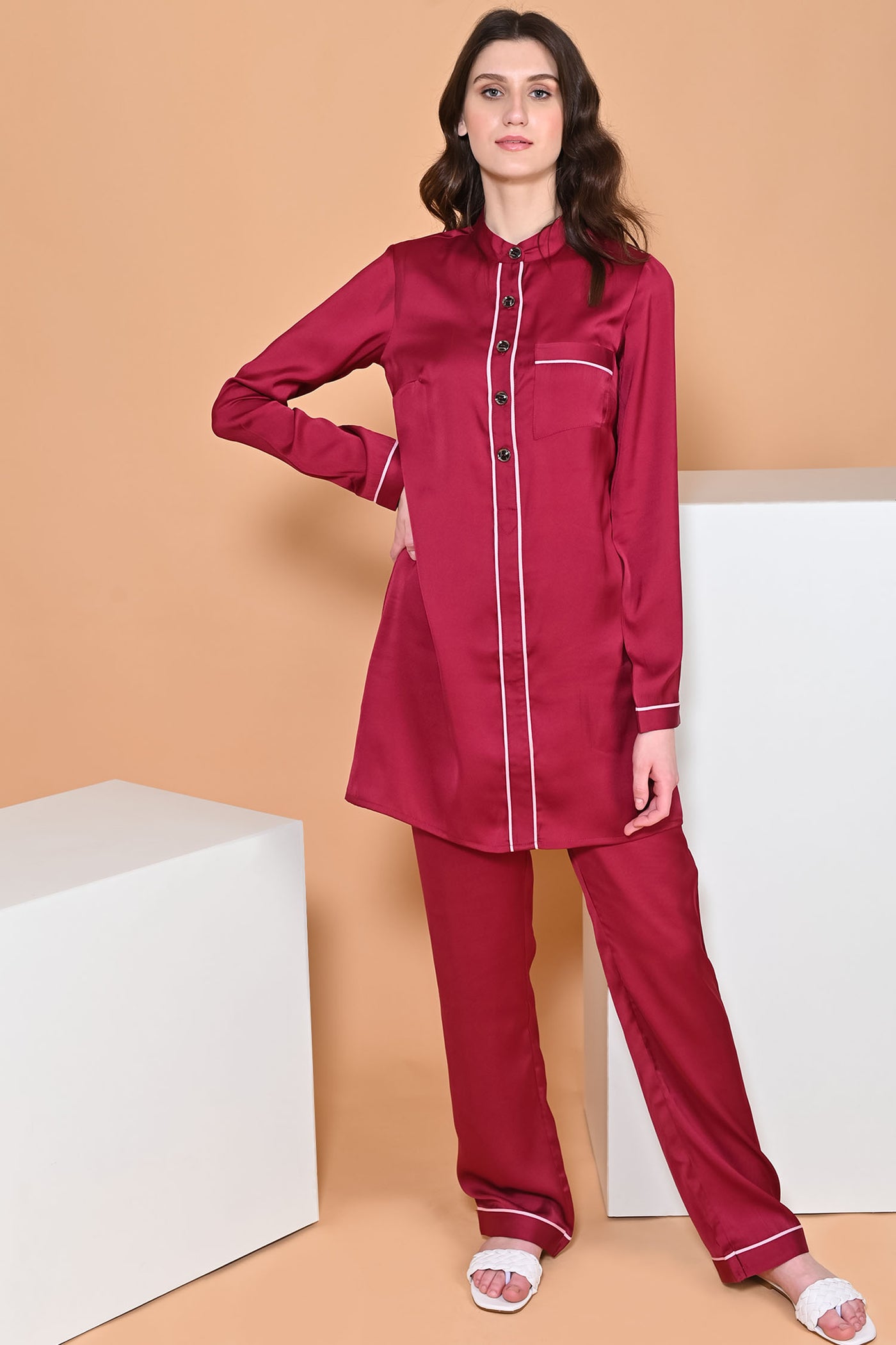 Shiraz Long Shirt With Pyjama