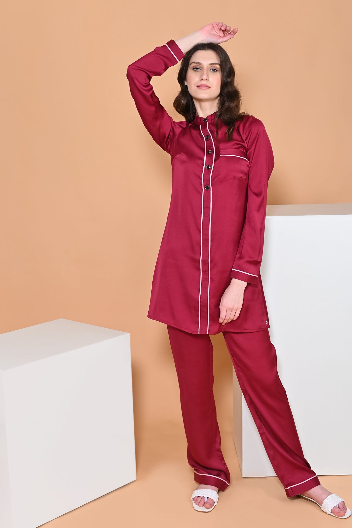 Shiraz Long Shirt With Pyjama