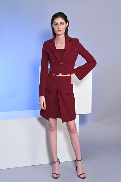 Cropped Sanguine Blazer