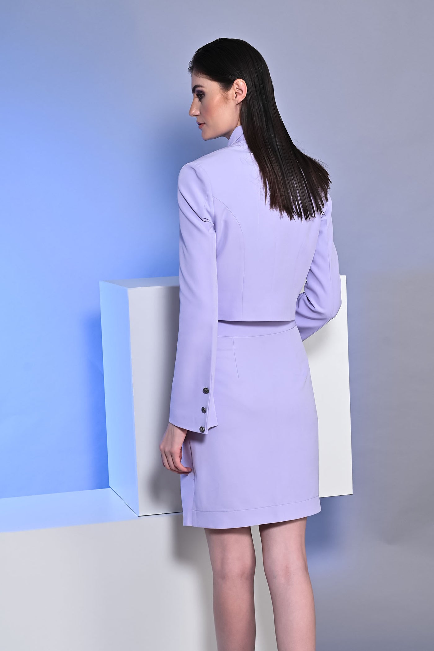 Cropped French Lilac Blazer